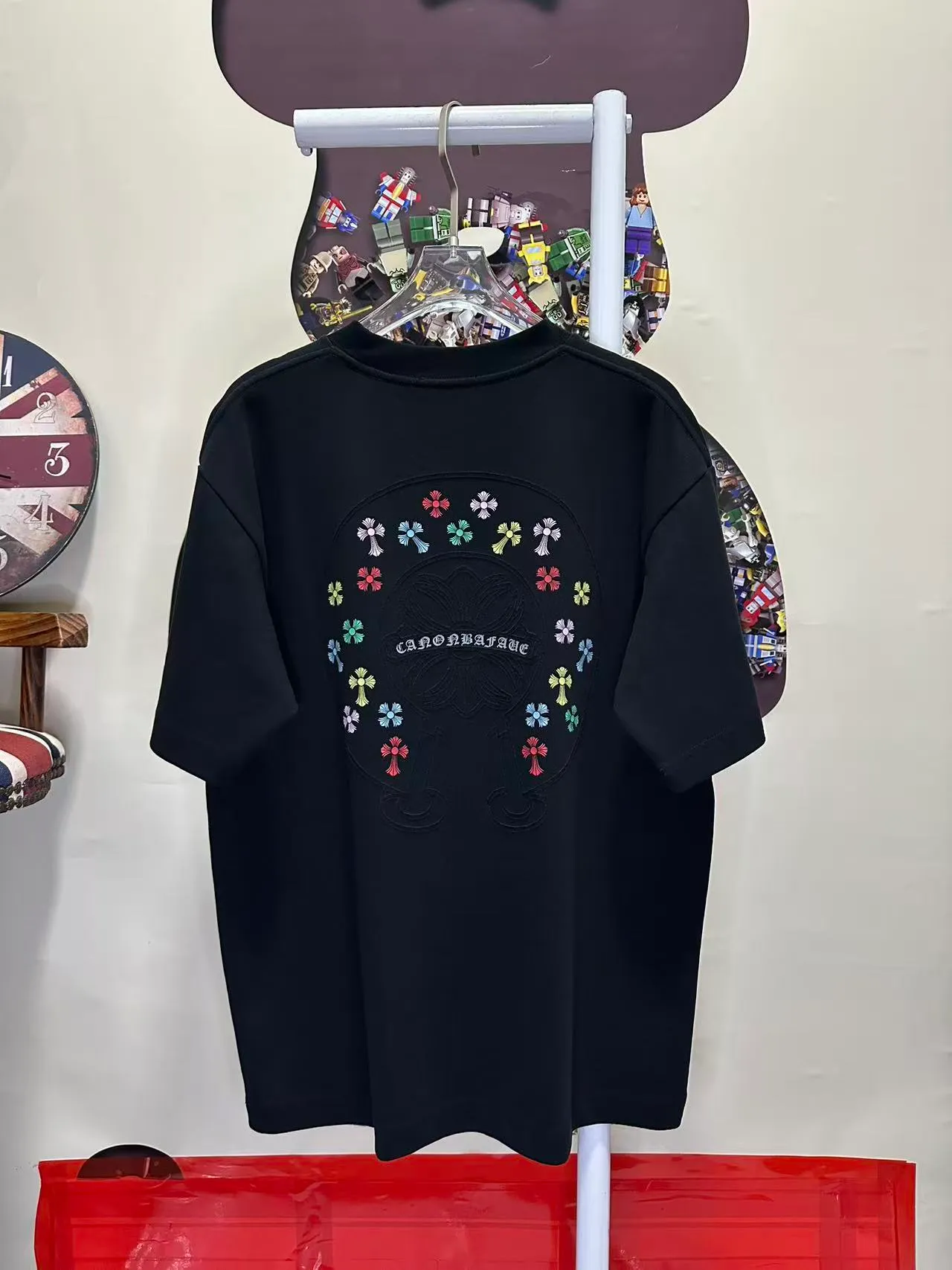 L 26224# Chrome Hearte CH 25SS ， ， ， ， ， ！ ， ， ， ！ ， Same Style！ ：White Black SIZE：S-XXL